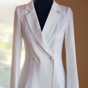 Naked Wardrobe "The Outshine Blazer" White Sz S